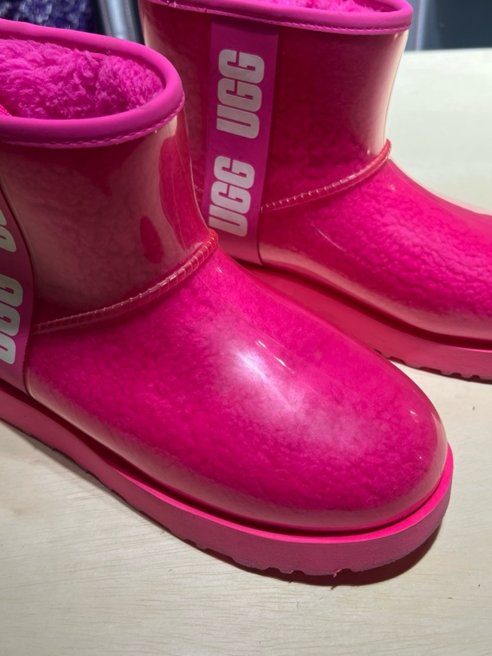 UGG Kids Bright Pink Waterproof Rain & Snow Boots